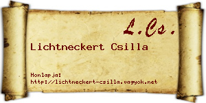 Lichtneckert Csilla névjegykártya
